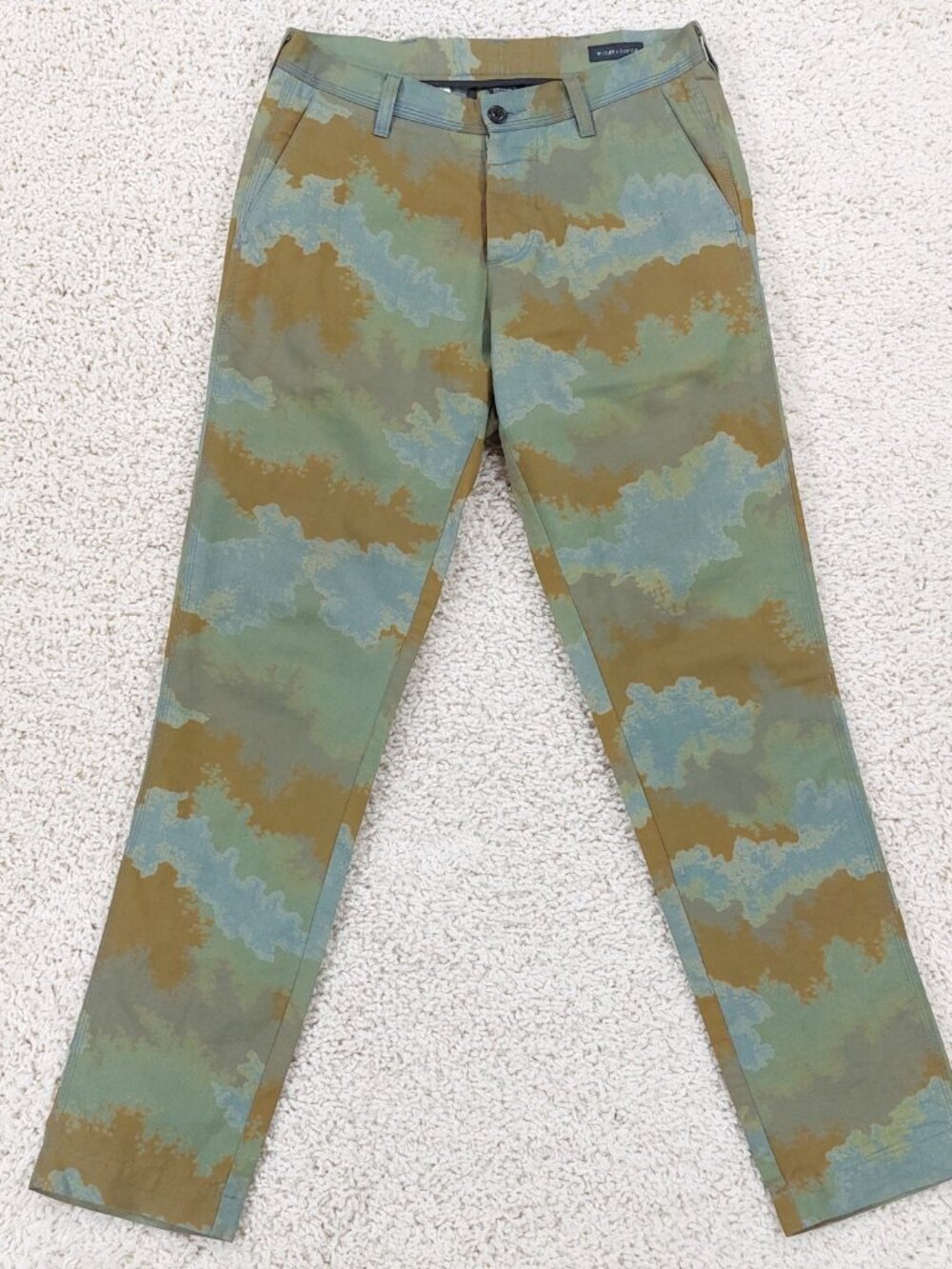 Wings + Horns Camo Chino Pants 30 x 30 Cotton Linen Button Fly Tactical Utility